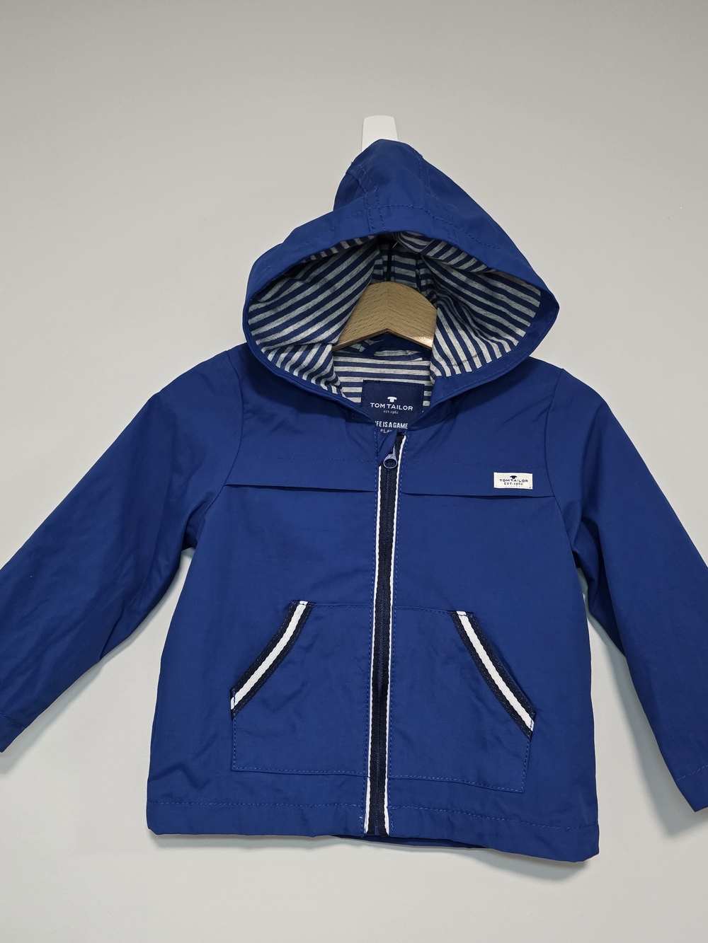 Tom Tailor Kids' Blue Hooded Lined Rain Jacket 12-18M
